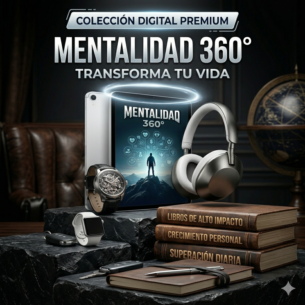 Mentalidad 360°: Ebook y Audiolibros para Transformar tu Vida + 3 Bonos Premium de Regalo 🎁